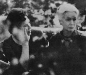 Gladys Baker Eley (right) with her legal guardian, Inez Melson, at Rockhaven in 1963