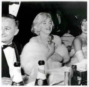 Marilyn and mystery woman, without glasses