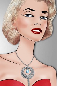 Sketch for Bulgari necklace, designed for AmfAR gala