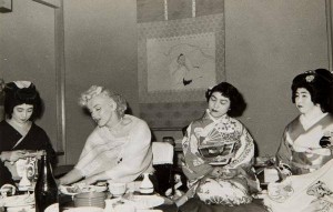 Visiting a Geisha house in Japan, 1954