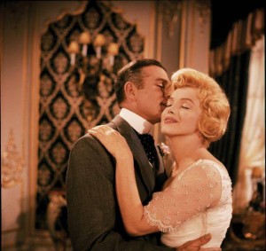 Marilyn with Sir Laurence Olivier in 'The Prince and the Showgirl.' Photo by Milton H. Greene