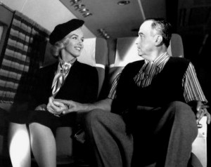 On the set of 'How to Marry a Millionaire' with director Jean Negulesco, 1953