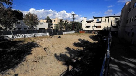 The empty lot at the interesection of Hermitage Avenue and Weddington Street