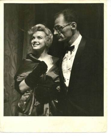 At the London premiere of 'A View From the Bridge', 1956