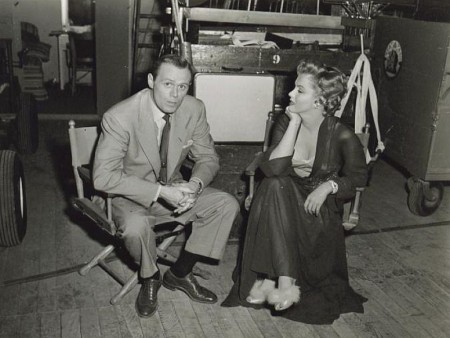 Marilyn with Richard Widmark on the set of 'Don't Bother to Knock' (1952)