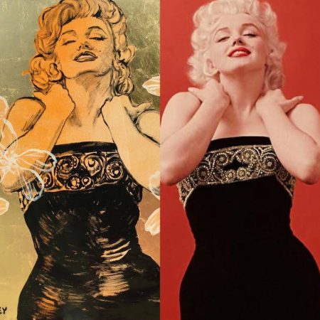 This David Bromley painting is inspired by a Milton Greene portrait of Marilyn
