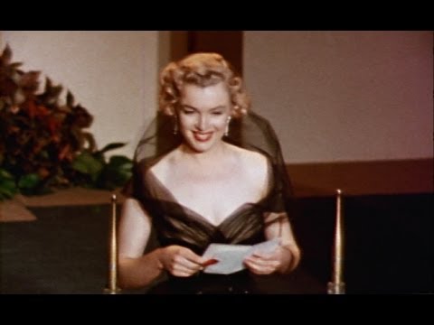 Marilyn presents an Oscar for 'All About Eve', 1951